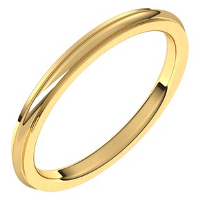 14K Yellow 2 mm Comfort Fit Edge Band Size 6 - Siddiqui Jewelers