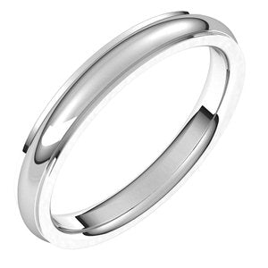 14K White 3 mm Comfort Fit Edge Band Size 10 - Siddiqui Jewelers