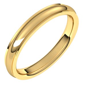 14K Yellow 3 mm Comfort Fit Edge Band Size 10 - Siddiqui Jewelers
