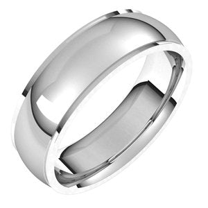 10K White 6 mm Comfort Fit Edge Band Size 9.5 - Siddiqui Jewelers