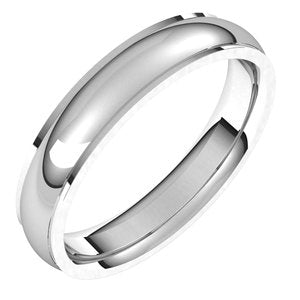 14K X1 White 4 mm Comfort Fit Edge Band Size 10.5 - Siddiqui Jewelers