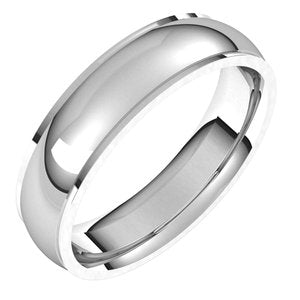 10K White 5 mm Comfort Fit Edge Band Size 11.5 - Siddiqui Jewelers
