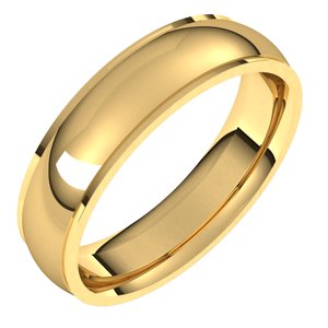 10K Yellow 5 mm Comfort Fit Edge Band Size 9.5 - Siddiqui Jewelers