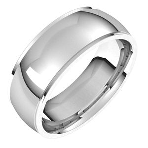 10K White 7 mm Comfort Fit Edge Band Size 8 - Siddiqui Jewelers