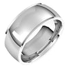 14K White 8 mm Comfort Fit Edge Band Size 10 - Siddiqui Jewelers