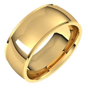 10K Yellow 8 mm Comfort Fit Edge Band Size 8 - Siddiqui Jewelers