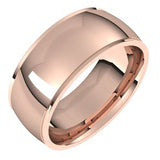 14K Rose 8 mm Comfort Fit Edge Band Size 8.5 - Siddiqui Jewelers