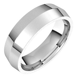 10K White 6 mm Knife Edge Comfort Fit Band Size 9 - Siddiqui Jewelers