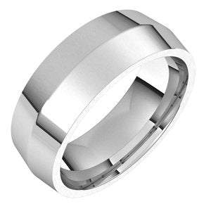 10K White 7 mm Knife Edge Comfort Fit Band Size 9 - Siddiqui Jewelers