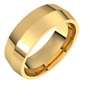 14K Yellow 7 mm Knife Edge Comfort Fit Band Size 11 - Siddiqui Jewelers
