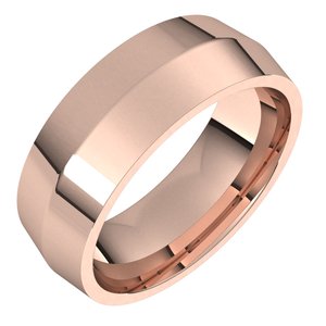 14K Rose 7 mm Knife Edge Comfort Fit Band Size 10 - Siddiqui Jewelers