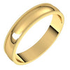 14K Yellow 4 mm Milgrain Half Round Light Band Size 8.5 - Siddiqui Jewelers