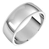 14K White 7 mm Milgrain Half Round Light Band Size 12.5 - Siddiqui Jewelers