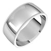 14K White 8 mm Milgrain Half Round Light Band Size 10.5 - Siddiqui Jewelers