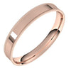 14K Rose 3 mm Milgrain Flat Comfort Fit Band Size 7.5 - Siddiqui Jewelers