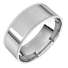 14K White 7 mm Milgrain Flat Comfort Fit Band Size 11 - Siddiqui Jewelers