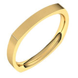 14K Yellow 2.5 mm Square Comfort Fit Band Size 7 - Siddiqui Jewelers