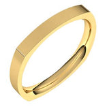 14K Yellow 2.5 mm Square Comfort Fit Band Size 4 - Siddiqui Jewelers
