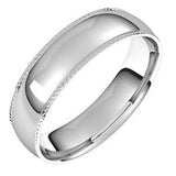 Sterling Silver 5 mm Rope Half Round Comfort Fit Band Size 11 - Siddiqui Jewelers