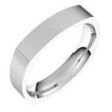 14K White 4 mm Square Comfort Fit Band Size 10 - Siddiqui Jewelers