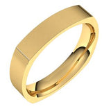 14K Yellow 4 mm Square Comfort Fit Band Size 8.5 - Siddiqui Jewelers