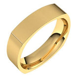 14K Yellow 5 mm Square Comfort Fit Band Size 8 - Siddiqui Jewelers