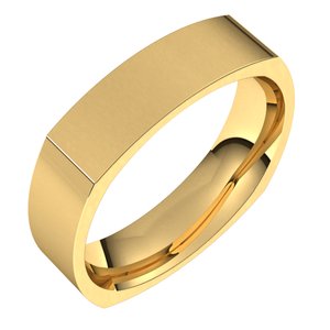 14K Yellow 5 mm Square Comfort Fit Band Size 8 - Siddiqui Jewelers
