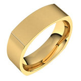 14K Yellow 6 mm Square Comfort Fit Band Size 9 - Siddiqui Jewelers