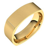 14K Yellow 6 mm Square Comfort Fit Band Size 8 - Siddiqui Jewelers