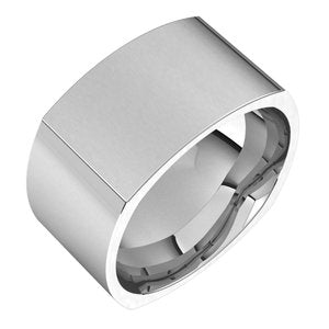 Sterling Silver 10 mm Square Comfort Fit Band Size 9.5 - Siddiqui Jewelers