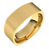 14K Yellow 8 mm Square Comfort Fit Band Size 9.5 - Siddiqui Jewelers