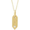 14K Yellow Initial V .05 CT Diamond 16-18" Necklace - Siddiqui Jewelers