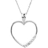 14K Yellow 1/5 CTW Diamond Journey Heart 18" Necklace - Siddiqui Jewelers