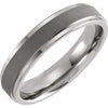 Titanium 5 mm Oxidized Flat Band Size 9 - Siddiqui Jewelers