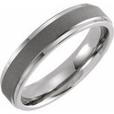 Titanium 5 mm Oxidized Flat Band Size 8.5 - Siddiqui Jewelers