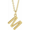 14K Yellow Initial M Dangle 18" Necklace Siddiqui Jewelers