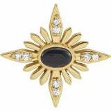 14K Yellow Onyx & .08 CTW Diamond Celestial Pendant - Siddiqui Jewelers