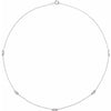 14K White 1/3 CTW Diamond 5-Station 18" Necklace-Siddiqui Jewelers