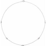 14K White 1/3 CTW Diamond 5-Station 18" Necklace-Siddiqui Jewelers