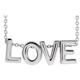 14K White Love 16-18" Necklace - Siddiqui Jewelers