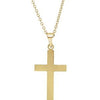 14K Yellow 18 x 12 mm Cross 18" Necklace-Siddiqui Jewelers