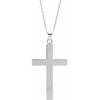 14K White 39 x 25 mm Cross 18" Necklace-Siddiqui Jewelers