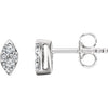 14K White 1/5 CTW Diamond Cluster Earrings - Siddiqui Jewelers