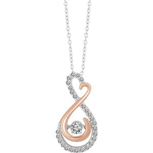 14K White & Rose 1/6 CTW Mystara Diamonds® 18" Necklace - Siddiqui Jewelers