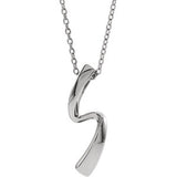 14K White Freeform Necklace - Siddiqui Jewelers