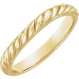 14K Yellow Twisted Rope Stackable Band - Siddiqui Jewelers