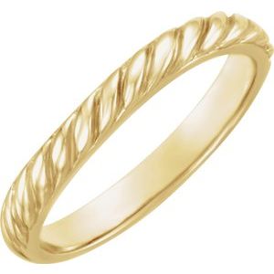 14K Yellow Twisted Rope Stackable Band - Siddiqui Jewelers