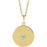 14K Yellow 1/10 CTW Diamond Disc Necklace - Siddiqui Jewelers