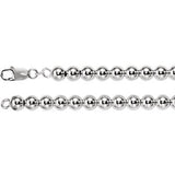 Sterling Silver 8 mm Hollow Bead 7" Chain - Siddiqui Jewelers
