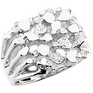Sterling Silver Men's Nugget Ring - Siddiqui Jewelers